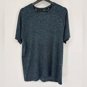 RHONE Men's Short Sleeve Crew in Heathered Navy